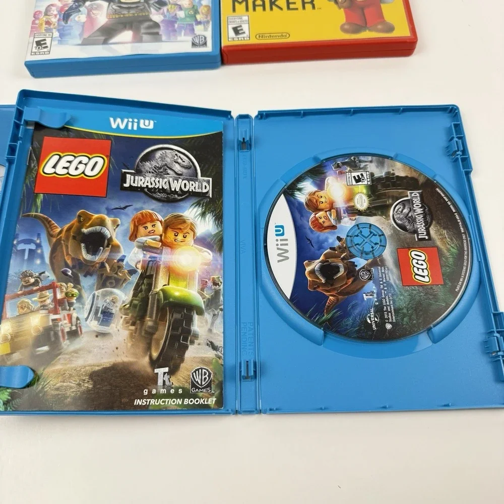 Nintendo Wii U Super Smash Bros Super Mario Maker Batman 3 Jurassic World Bundle